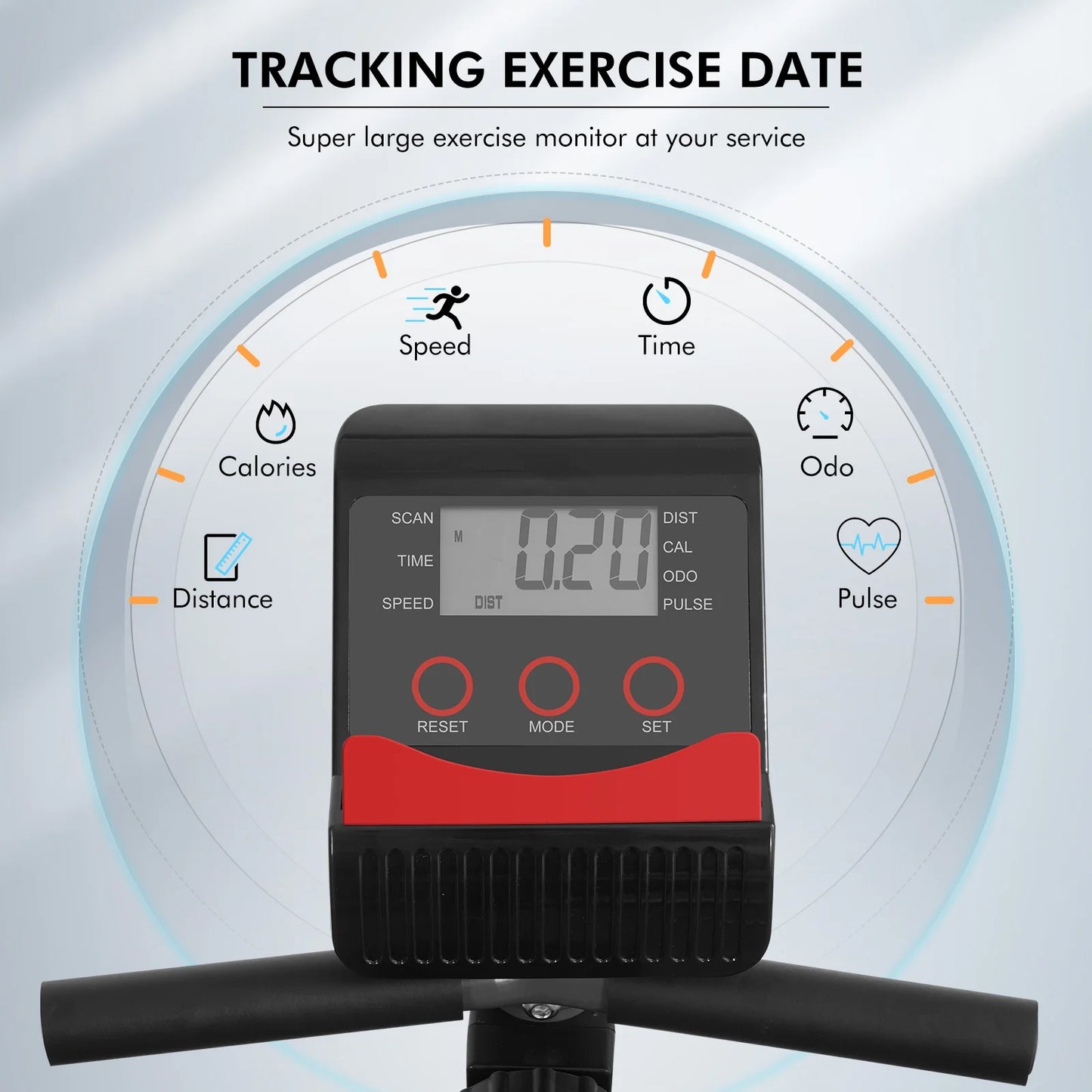 Recumbent Exercise Bike for Home Stationary Bike Sturdy Quiet 8 Levels Recumbent Bikes Large Comfortable Seat Heart Rate Handle & Ipad Holder for Gym Seniors Adults