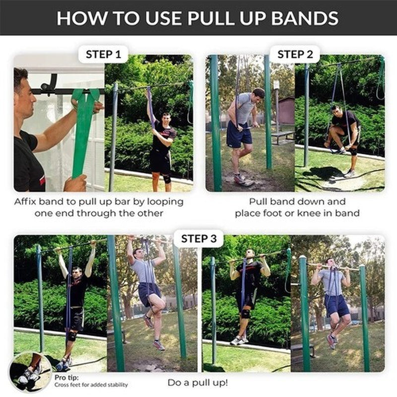 Heavy Duty Resistance Bands Set 5 Loop for Gym Exercise Pull up Fitness Workout