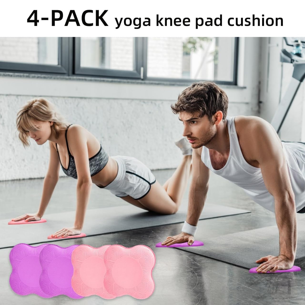 Yoga Knee Pads, Set of 4, Cushions for Knees and Elbows, Fitness, Meditation,...