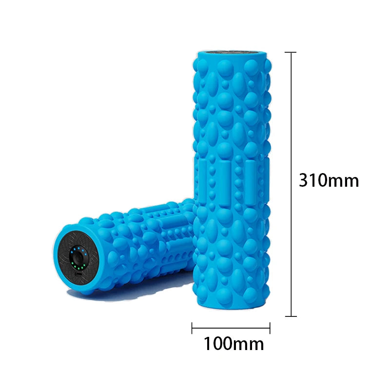 Rechargeable 5 Gears Vibrating Massage Ball Portable Peanut Massager Vibrating Foam Roller for Fitness Mobility Yoga Relaxation