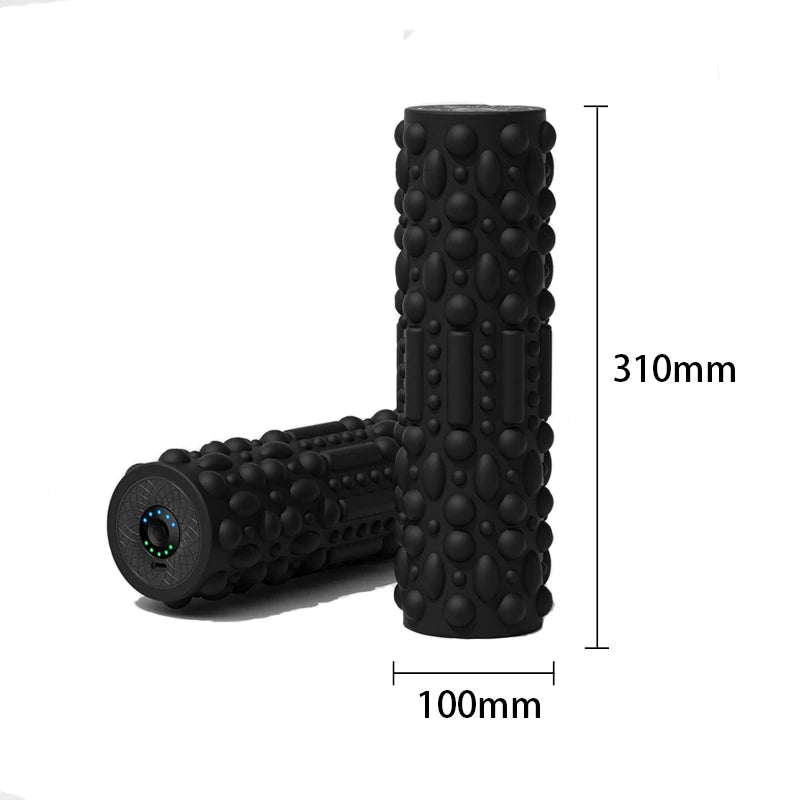 Rechargeable 5 Gears Vibrating Massage Ball Portable Peanut Massager Vibrating Foam Roller for Fitness Mobility Yoga Relaxation
