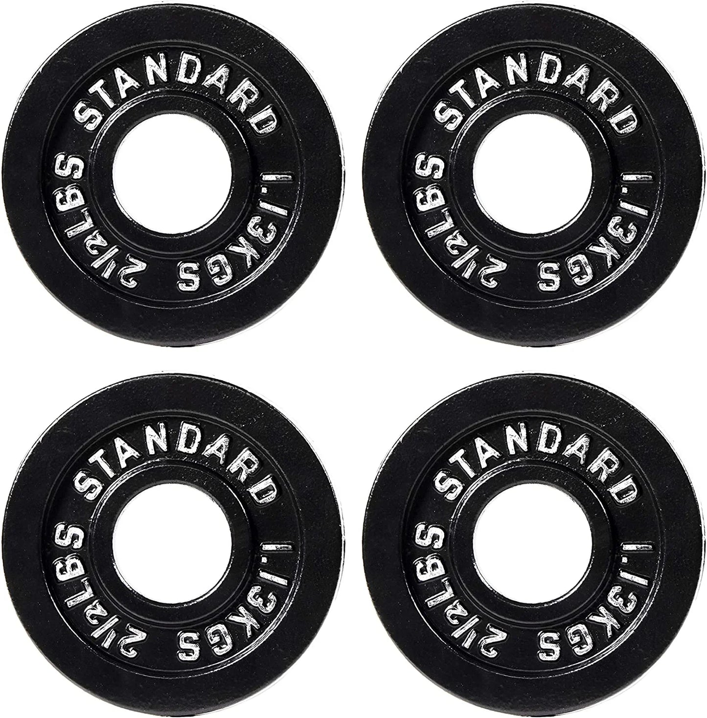 Classic Cast Iron Weight Plates, 2-Inch, 2.5-Pound, Set of 4