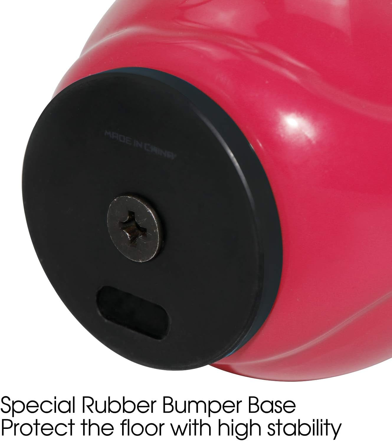 Vinyl Coated Kettlebells with Thick Rubber Base- Cast Iron Strength Training Fitness Weight Available: 10, 15, 20, 25 LBS