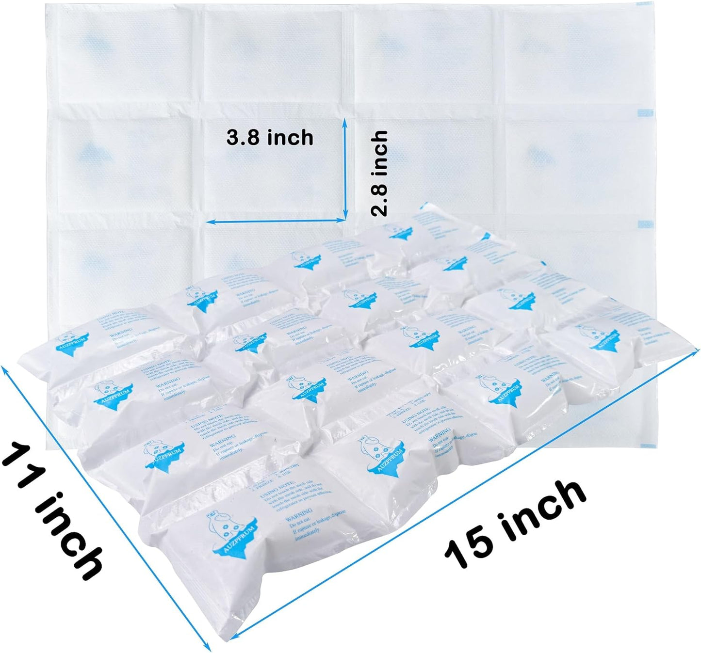 Dry Ice Packs for Shipping Frozen Food, 3 Sheets Reusable Cold Ice Packs for ...