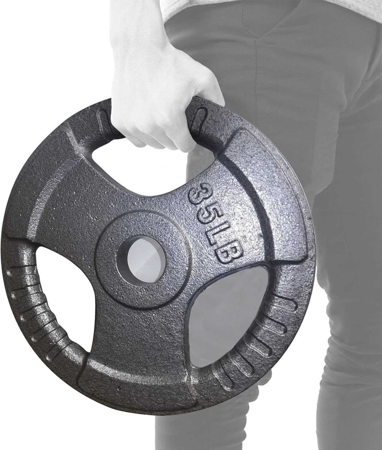 2-Inch Standard Grip Weight Plates Cast Iron Strength Training for Barbell