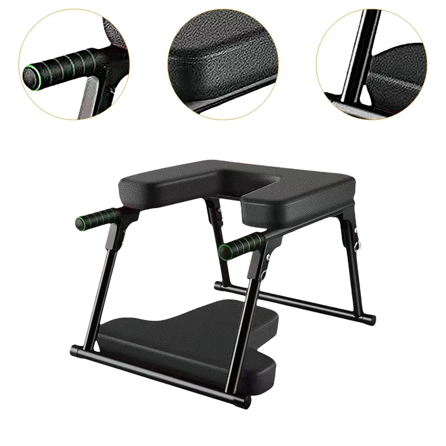Yoga Headstand Bench Inversion Chair Fitness Balance Training Home Headstand S Practice Head Stand Yoga Headstand Stool Black with Mat