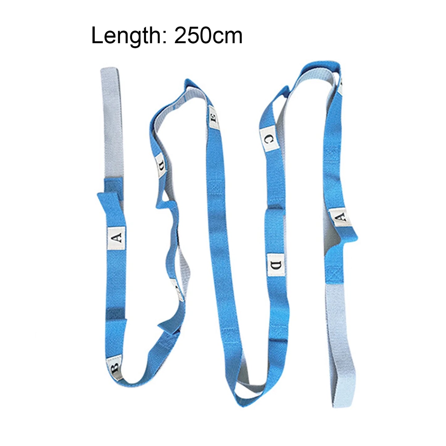 Yoga Stretching Strap with Multi-Loop Wear-Resistant Non-Elastic Physical Therapy Stretch Band Leg Stretch Strap