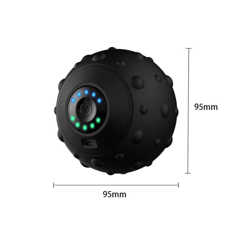 Rechargeable 5 Gears Vibrating Massage Ball Portable Peanut Massager Vibrating Foam Roller for Fitness Mobility Yoga Relaxation