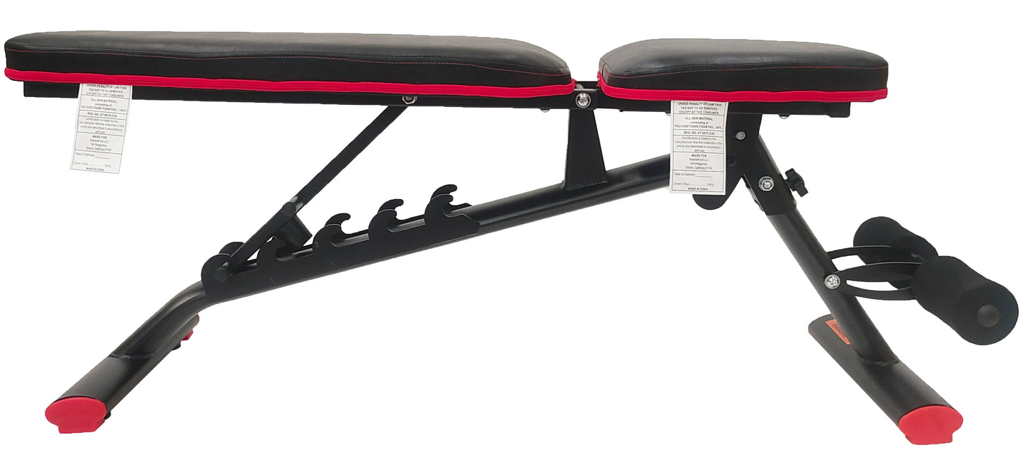 Heavy Duty Adjustable and Foldable Utility Weight Bench, Lite, 800-Pound Capacity