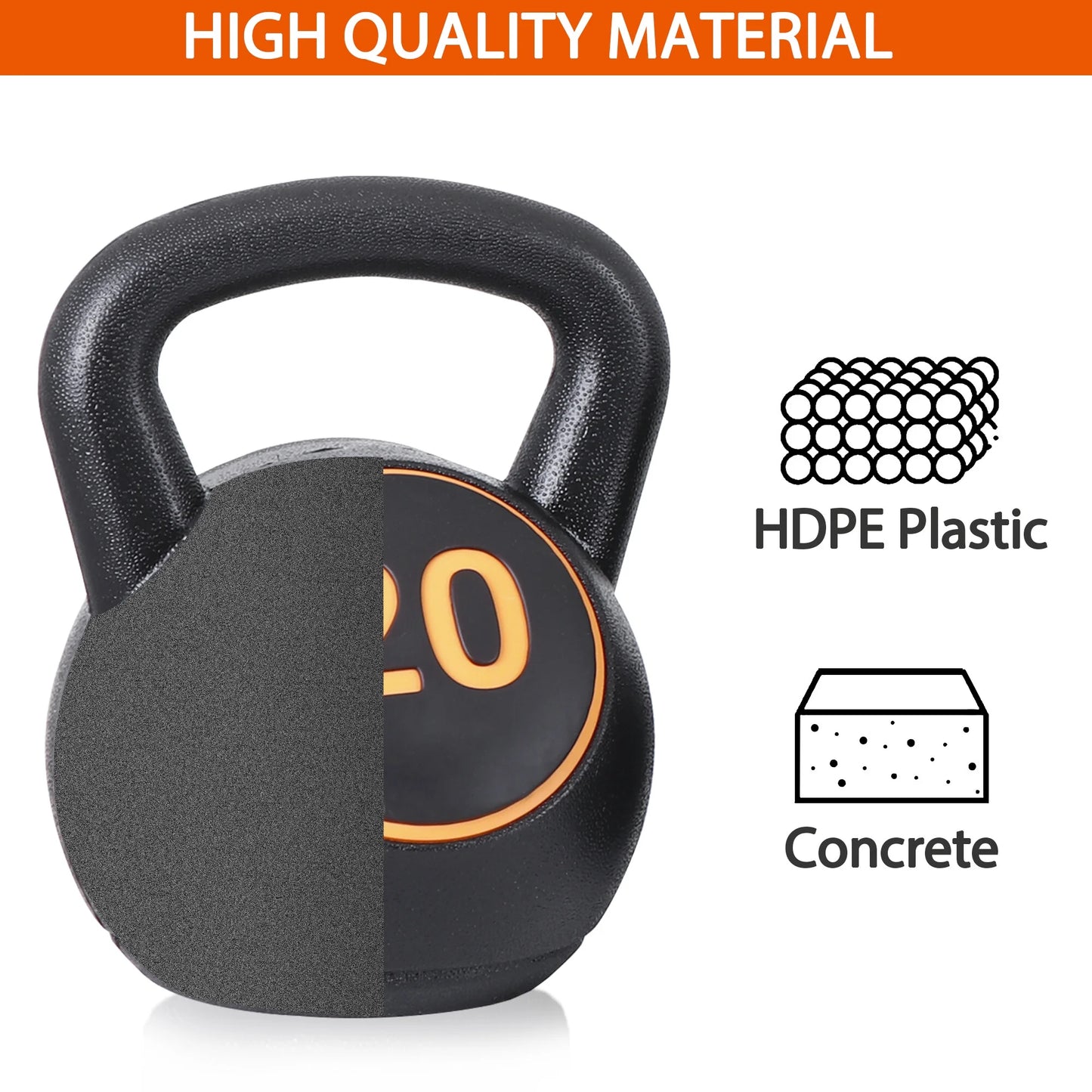 4 Piece Kettlebell Set - 5Lb 10Lb 15Lb 20Lb Workout Fitness Weight Set Wide Grap