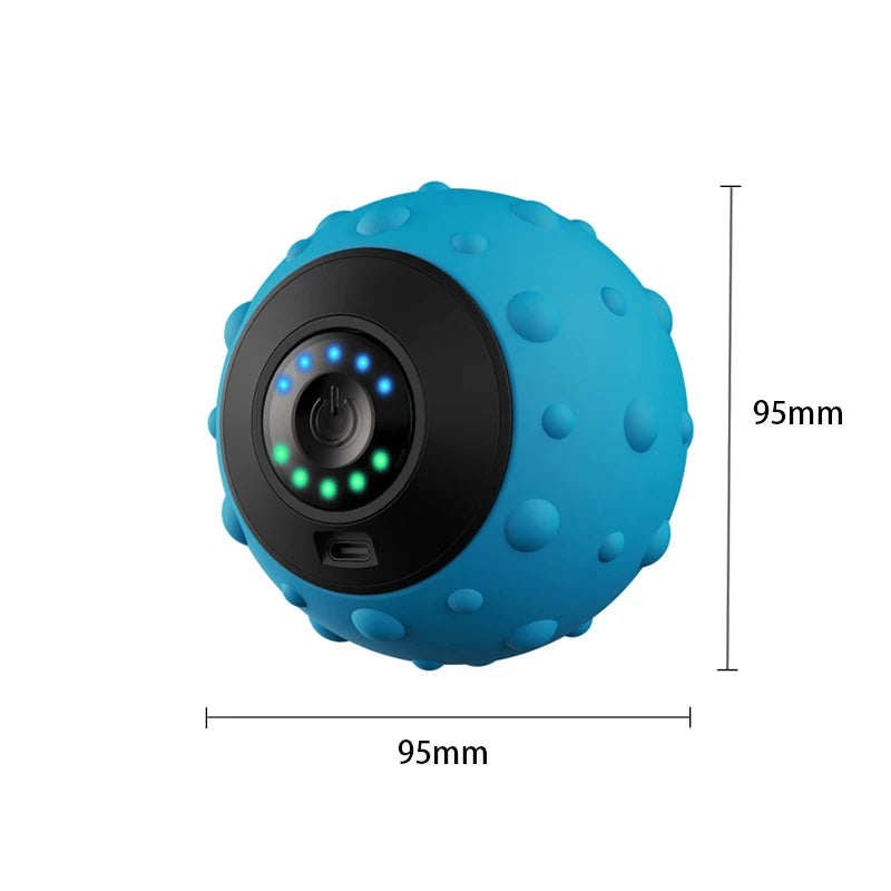 Rechargeable 5 Gears Vibrating Massage Ball Portable Peanut Massager Vibrating Foam Roller for Fitness Mobility Yoga Relaxation