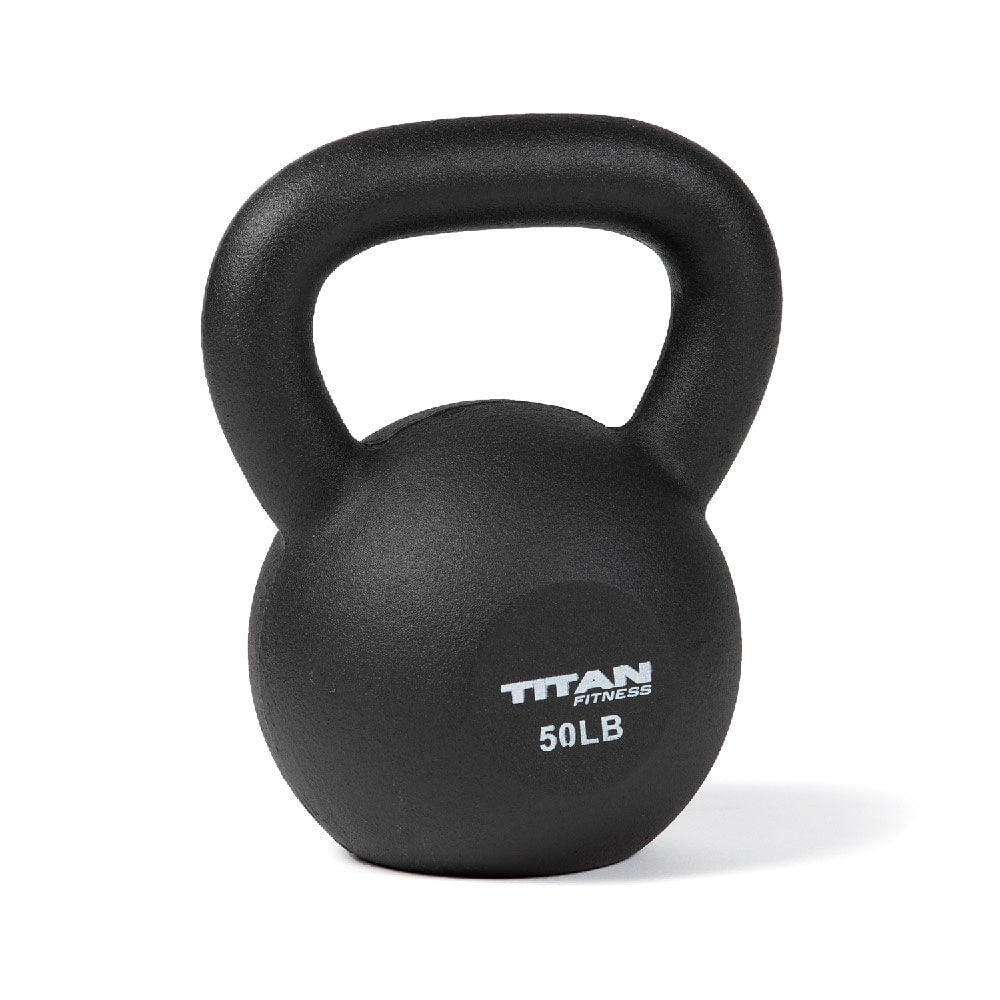 50 LB Cast Iron Kettlebell, Single Piece Casting, LB Markings, Full Body Workout