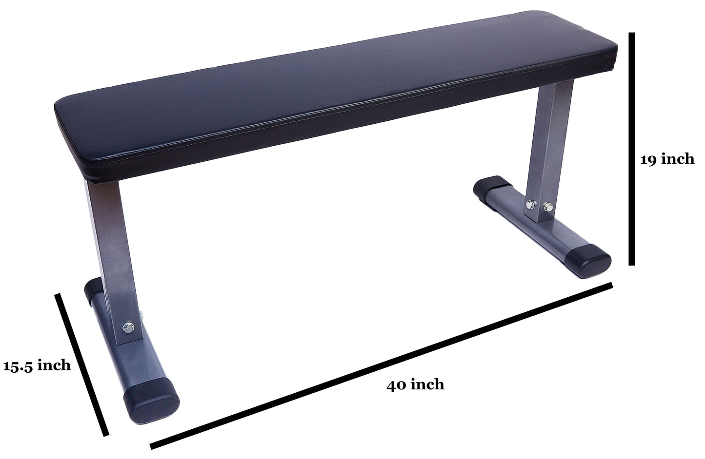 Heavy Duty Adjustable and Foldable Utility Weight Bench, Flat, 600-Pound Capacity