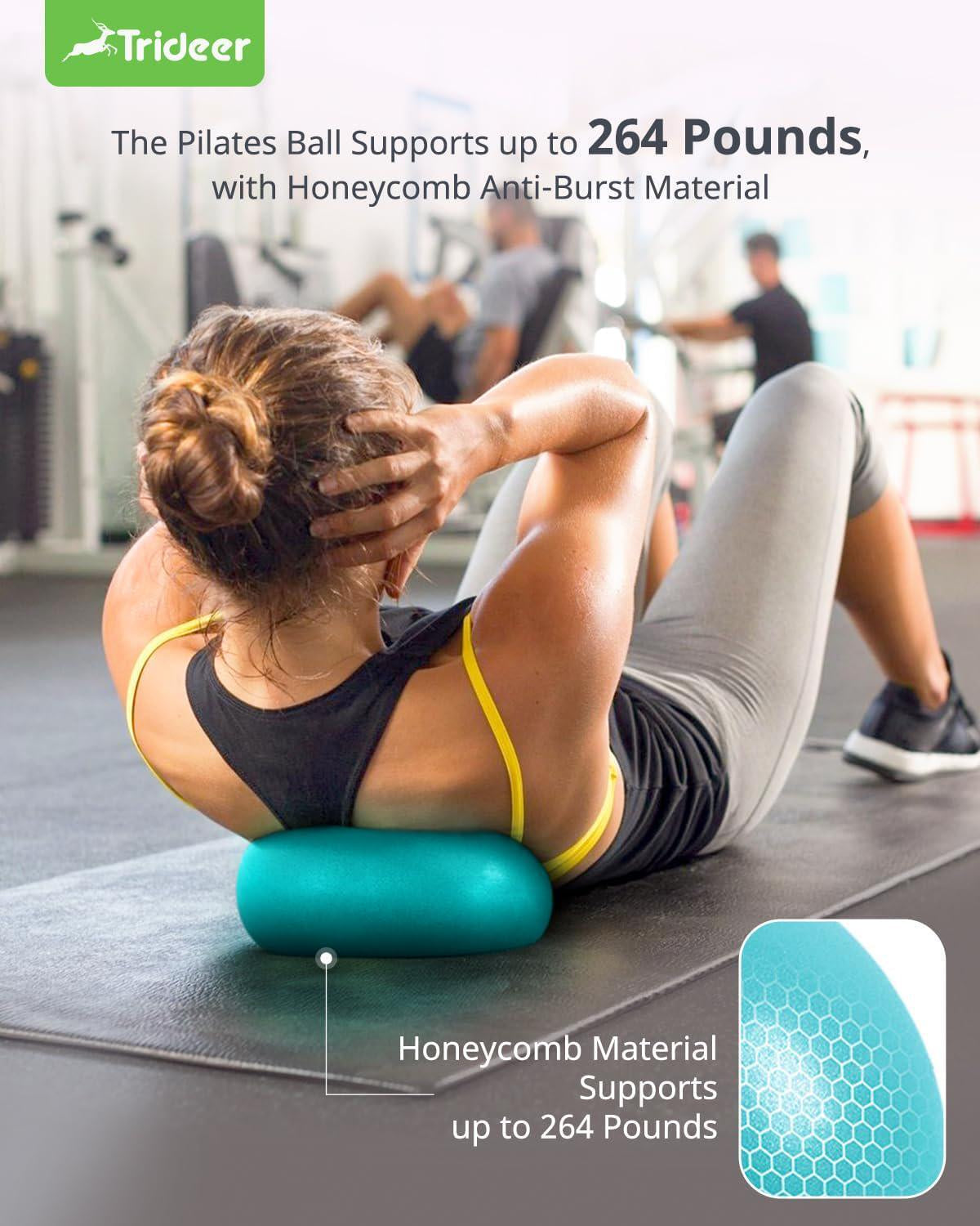 Trideer Pilates Ball 9 Inch Core Ball, Small Exercise Ball with Exercise Guide