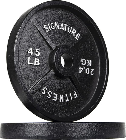 Deep Dish 2-Inch Olympic Cast Iron Weight Plates with E-Coating