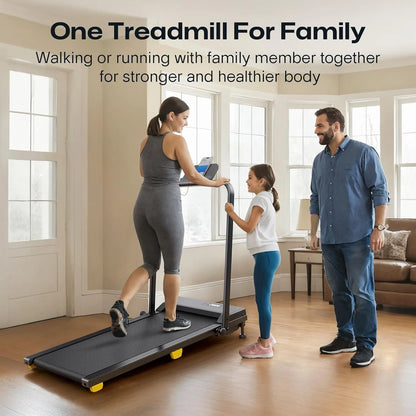 Walking Pad, 3-In-1 under Desk Treadmill for Home and Office, 2.5 HP Portable Walking Jogging Running Machine with Remote Control and LED Display