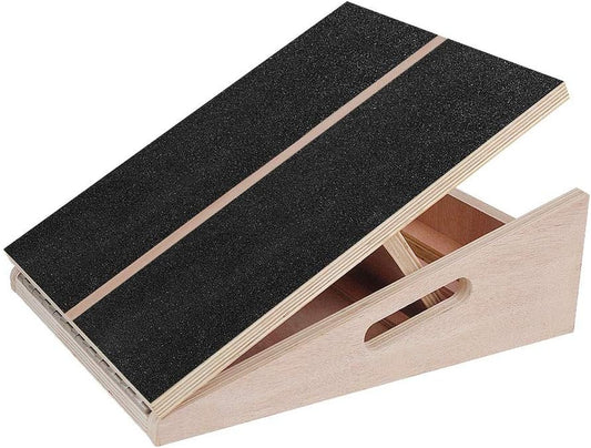 Professional Wooden Slant Board Calf Stretcher, Adjustable Incline Ankle Stretching Board, Extra Side Handle Design for Portability, 5 Positions Workout Board