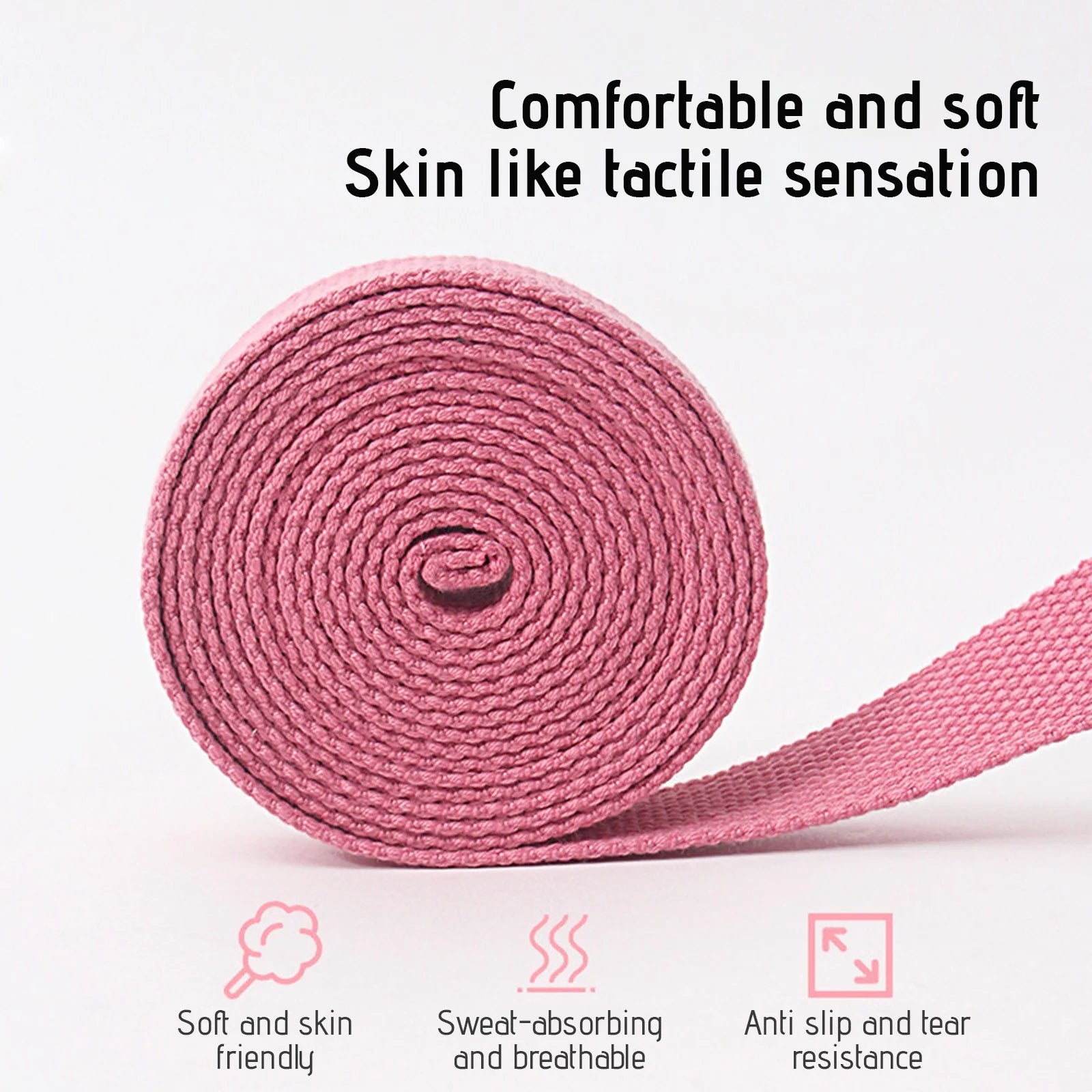 School Sports & Outdoors Yoga Strap Bands for Stretching Belt Pilates Dance Straps with Safe Adjustion D-Ring Buckle, Non Elastis Accessories, Home Gift