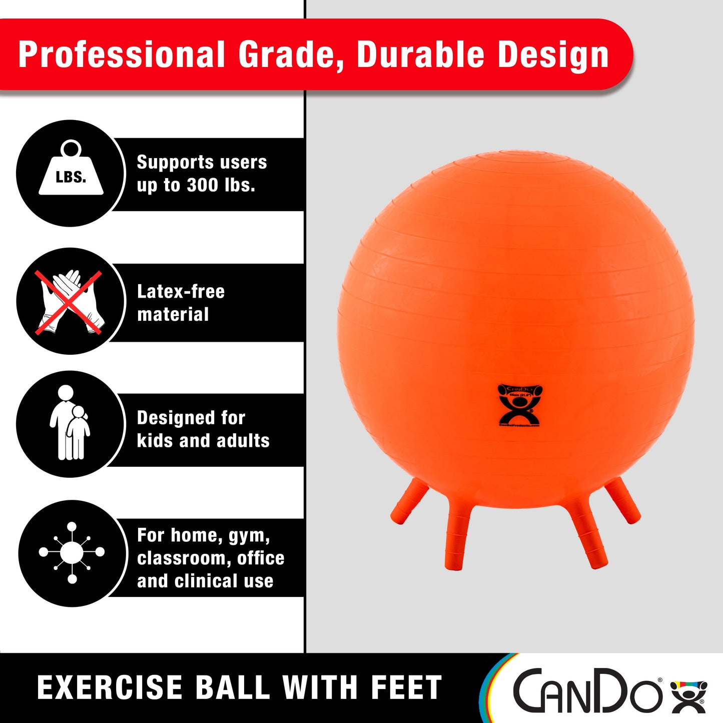 Exercise Ball with Stability Feet 30 In