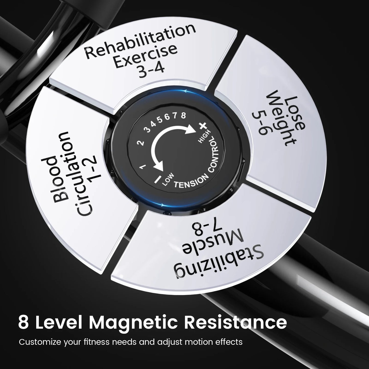 Recumbent Exercise Bikes Sit down Stationary Bicycle Magnetic Resistance Indoor Cycling Bike 380Lb Silver