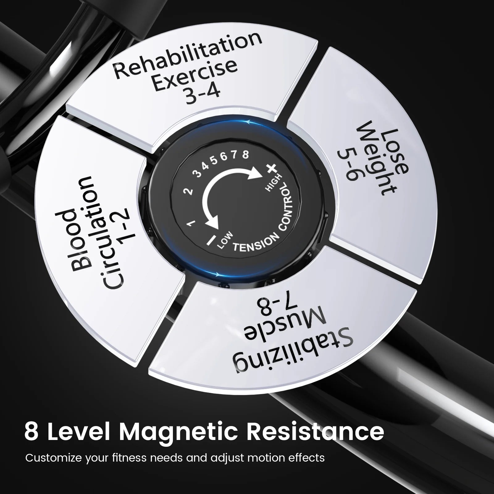 Recumbent Exercise Bikes Sit down Stationary Bicycle Magnetic Resistance Indoor Cycling Bike 380Lb Silver