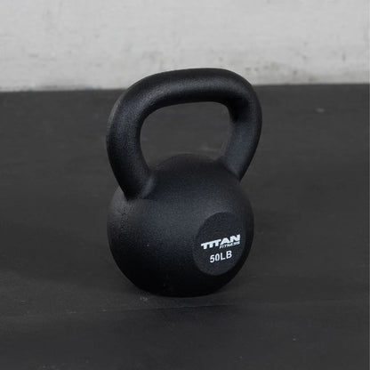 50 LB Cast Iron Kettlebell, Single Piece Casting, LB Markings, Full Body Workout