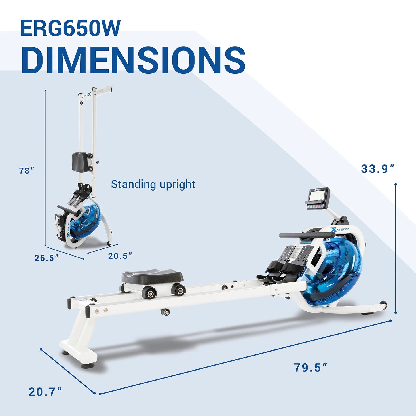 Fitness ERG650W Water Rowing Machine