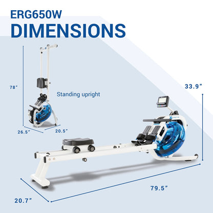 Fitness ERG650W Water Rowing Machine