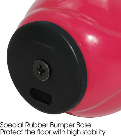 Vinyl Coated Kettlebells with Thick Rubber Base- Cast Iron Strength Training Fitness Weight Available: 10, 15, 20, 25 LBS