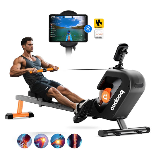 85% Pre-Assembled Magnetic Rowing Machines Rower Foldable 8 Level Resistance Indoor Rower Machines Home Exercise 350Lb