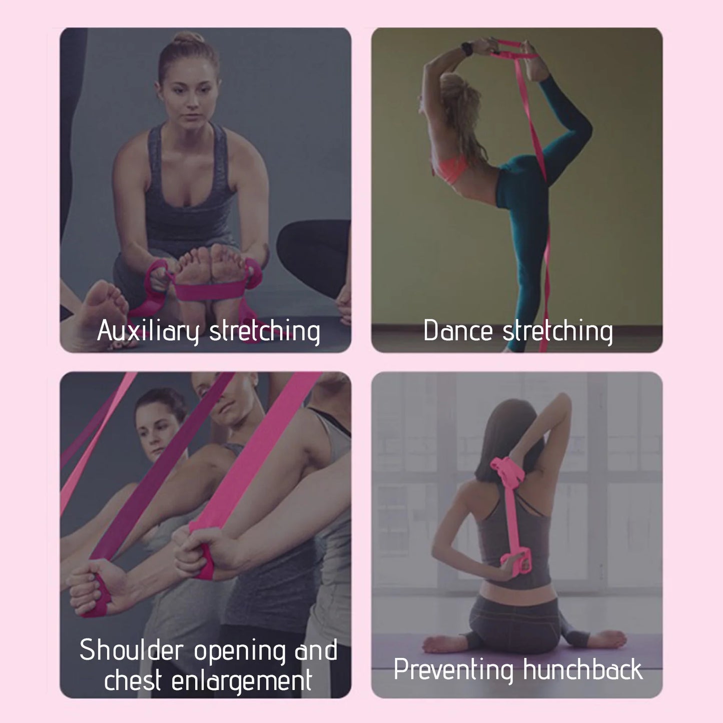School Sports & Outdoors Yoga Strap Bands for Stretching Belt Pilates Dance Straps with Safe Adjustion D-Ring Buckle, Non Elastis Accessories, Home Gift