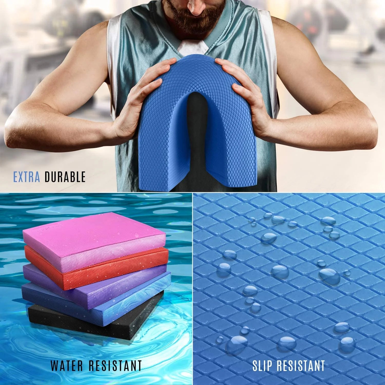 Yoga Balance Board / Balance Foam Pad - Large (Blue)