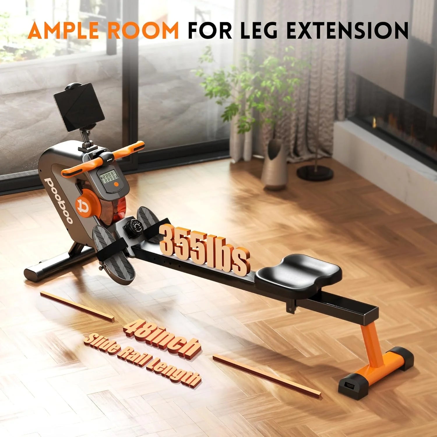 85% Pre-Assembled Magnetic Rowing Machines Rower Foldable 8 Level Resistance Indoor Rower Machines Home Exercise 350Lb
