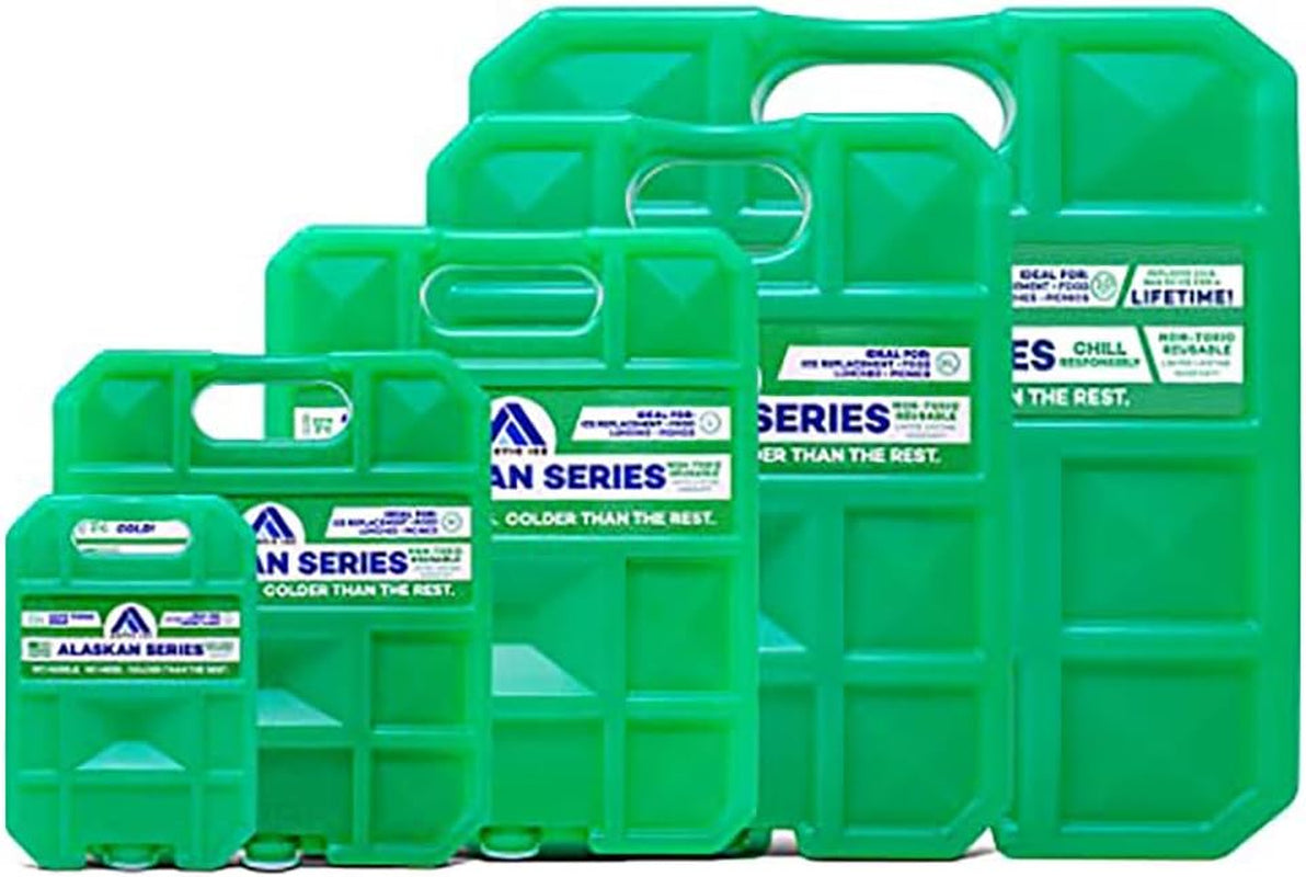 Alaskan Series Long Lasting Reusable Ice Pack - Freezes at 32° Fahrenheit - Keeps Food & Drinks Cool without the Risk of Freezing