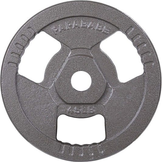 Weight Plates 2-Inch Olympic Grip Plate Sets for Strength and Conditioning Workouts and Weightlifting (45 LB, Single)