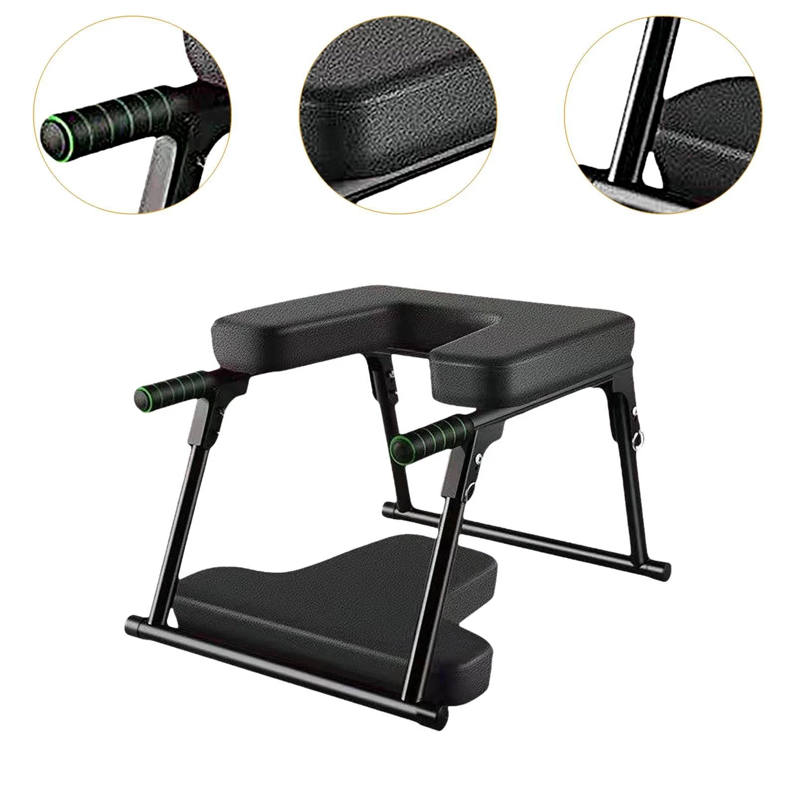 Yoga Headstand Bench Inversion Chair Fitness Balance Training Home Headstand S Practice Head Stand Yoga Headstand Stool Black with Mat