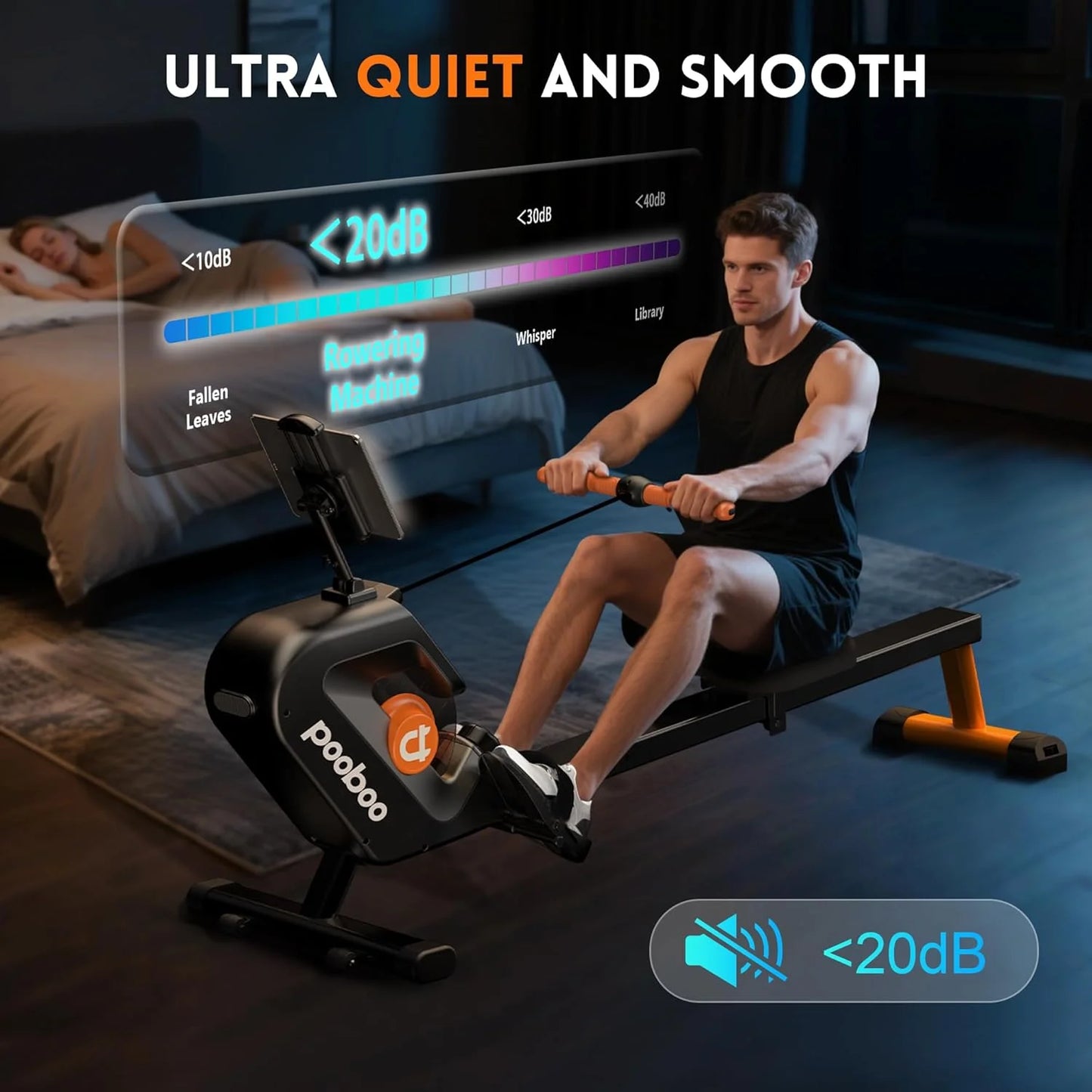 85% Pre-Assembled Magnetic Rowing Machines Rower Foldable 8 Level Resistance Indoor Rower Machines Home Exercise 350Lb
