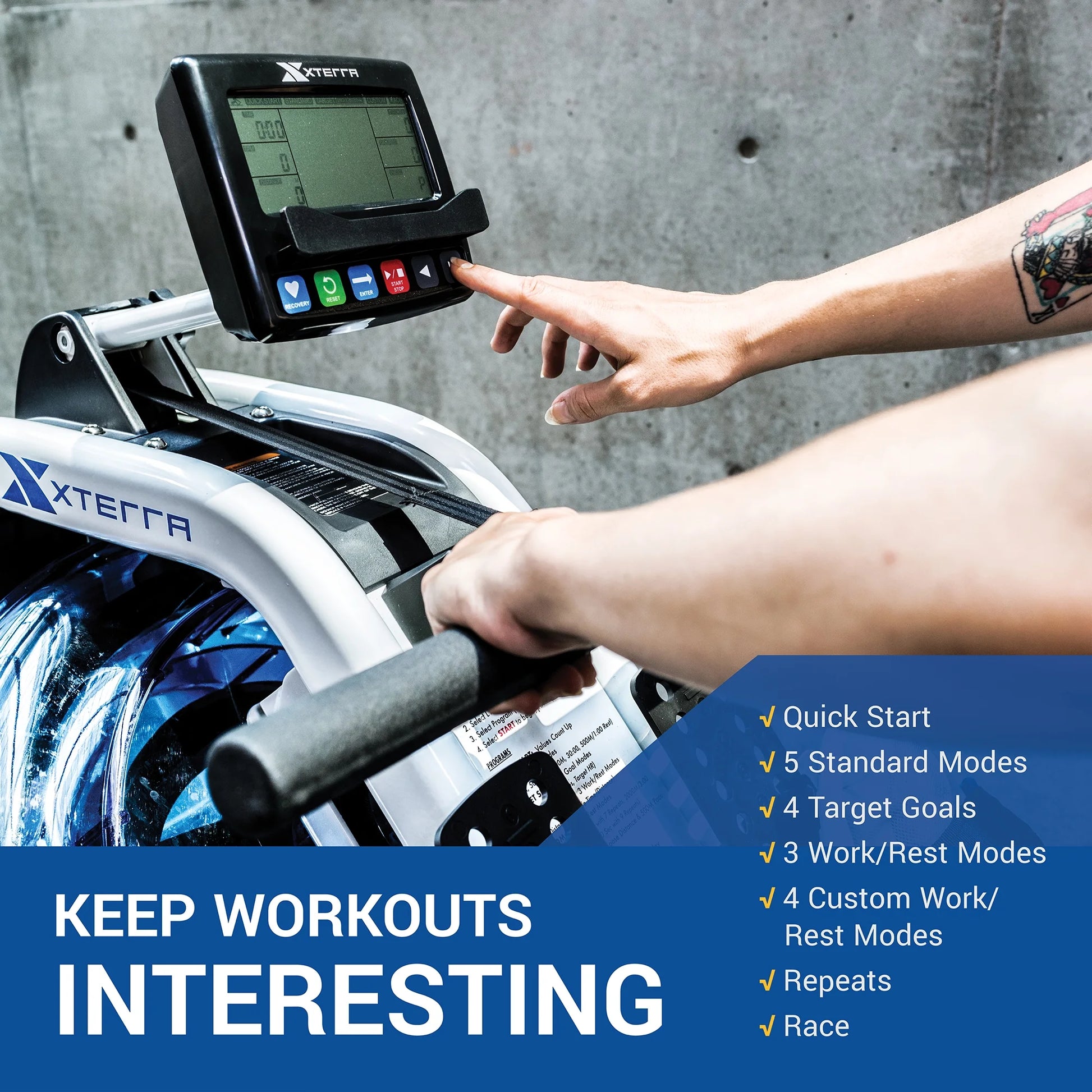 Fitness ERG650W Water Rowing Machine