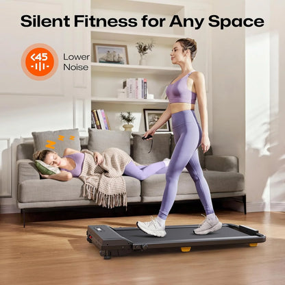 Walking Pad, 3-In-1 under Desk Treadmill for Home and Office, 2.5 HP Portable Walking Jogging Running Machine with Remote Control and LED Display