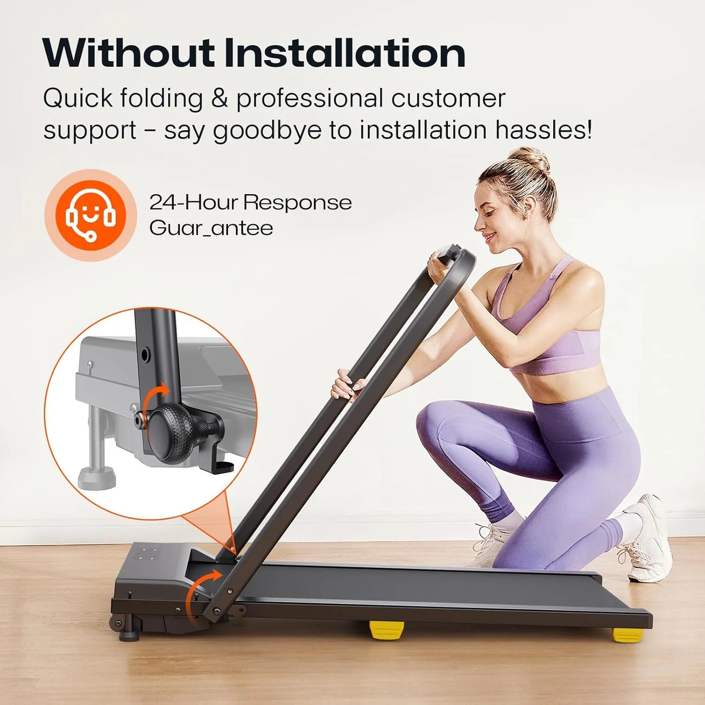 Walking Pad, 3-In-1 under Desk Treadmill for Home and Office, 2.5 HP Portable Walking Jogging Running Machine with Remote Control and LED Display