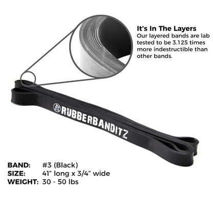 Pull up Assist Resistance Bands by  | Heavy Duty Loop Workout & Exercise Bands