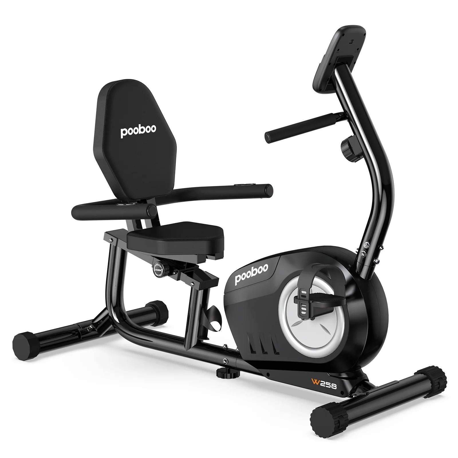Recumbent Exercise Bikes Sit down Stationary Bicycle Magnetic Resistance Indoor Cycling Bike 380Lb Silver