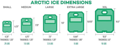Alaskan Series Long Lasting Reusable Ice Pack - Freezes at 32° Fahrenheit - Keeps Food & Drinks Cool without the Risk of Freezing