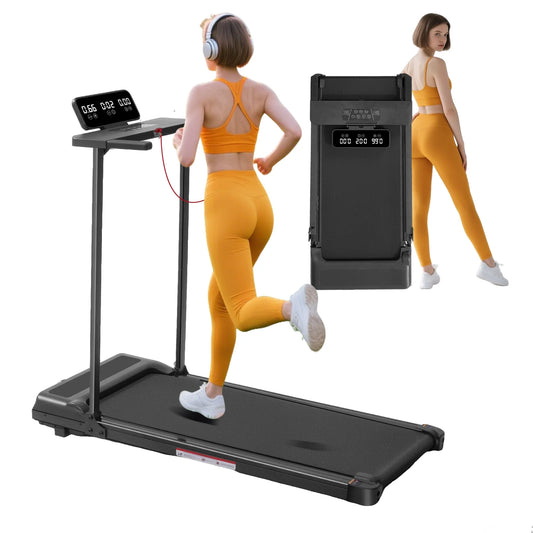 Portable Treadmills for Home Workouts Fitness,3.5Hp Walking Pad Treadmill with Handles,Compact Running Treadmill with LED Display,400Lbs