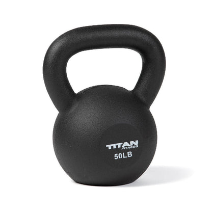 50 LB Cast Iron Kettlebell, Single Piece Casting, LB Markings, Full Body Workout