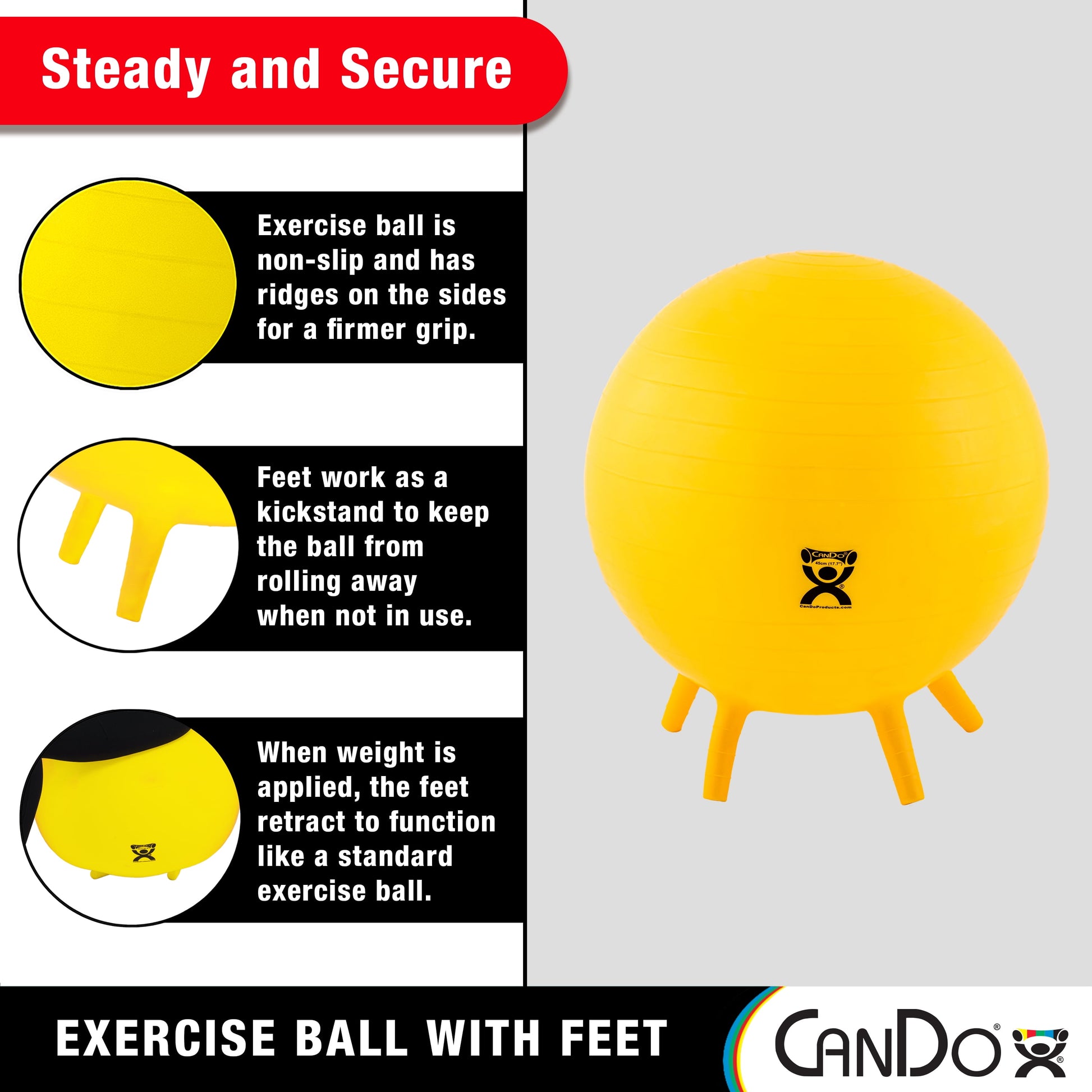 Exercise Ball with Stability Feet 30 In