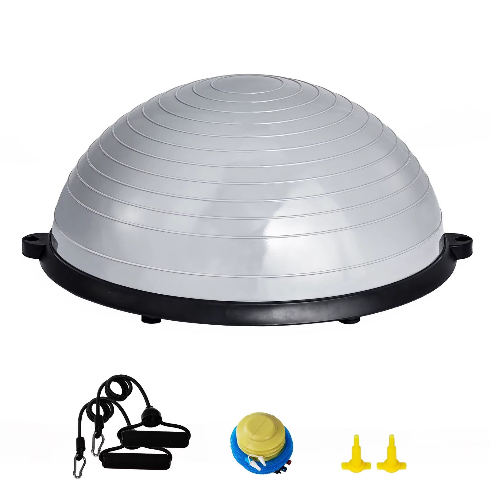 23/26 Inch Half Exercise Ball Trainer Balance Ball Trainer 660Lbs Capacity Stability Ball Yoga Ball W/ Resistance Bands